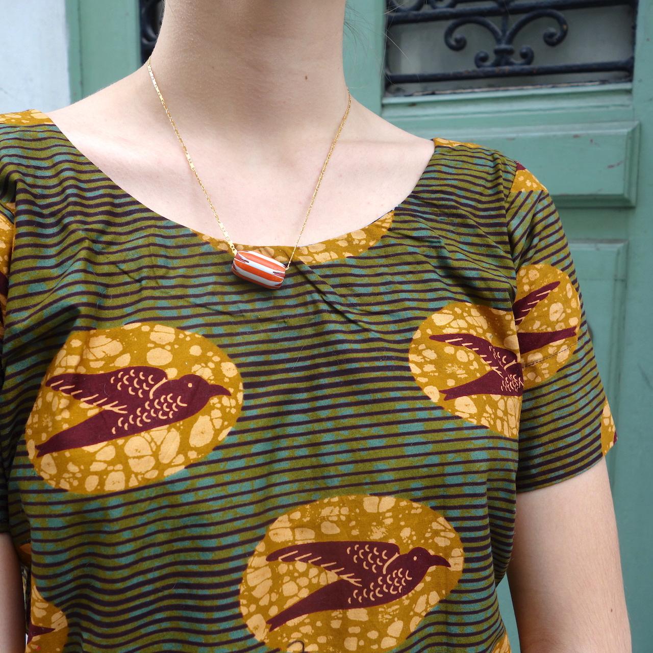 collier-alma-roulotte-perle-murano-vintage-orange-dore-or-fin-boheme