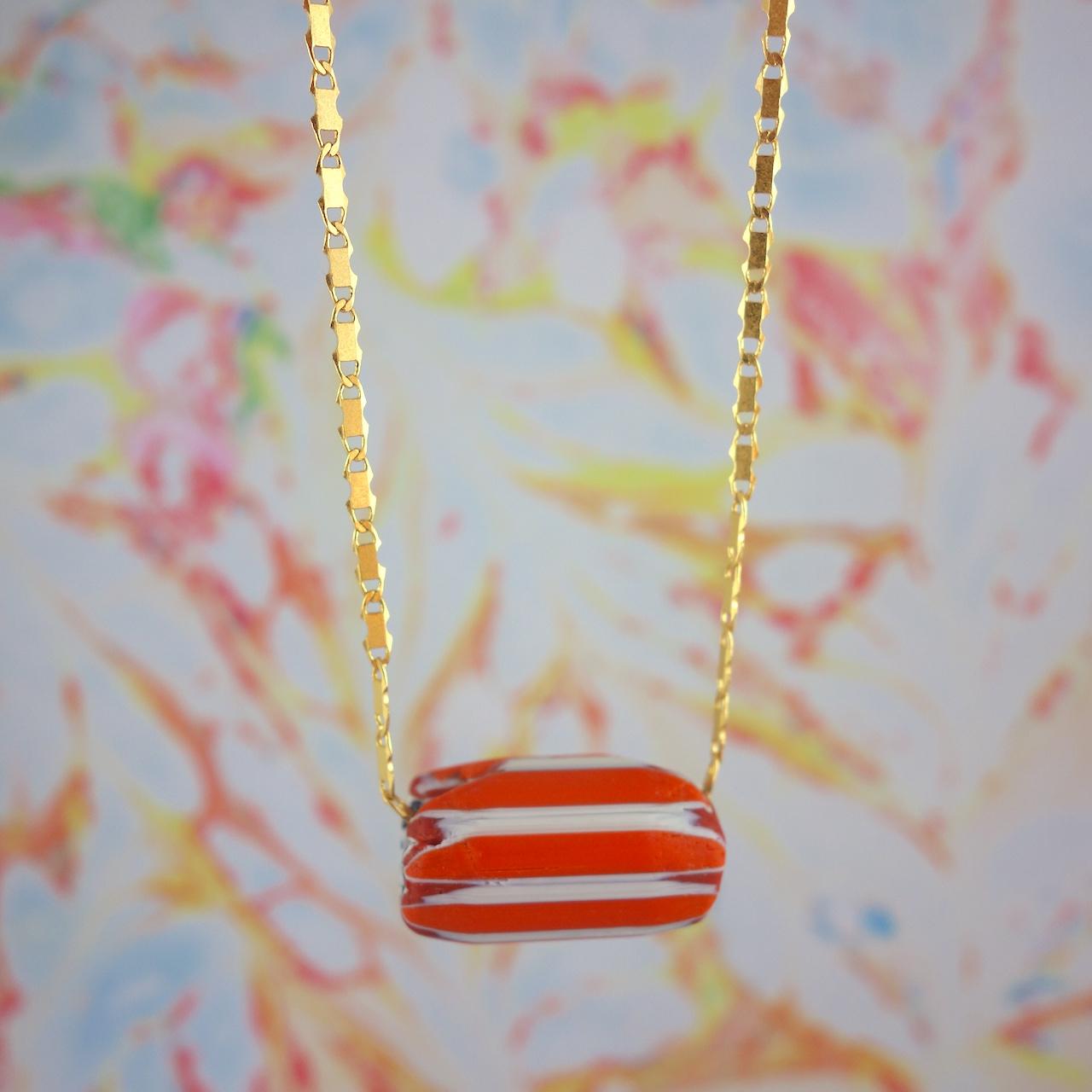 collier-alma-roulotte-perle-murano-vintage-orange-dore-or-fin-boheme