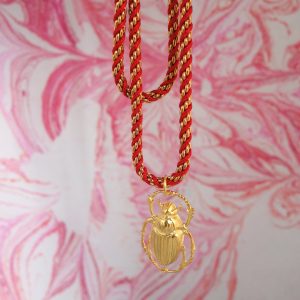 Sautoir Scarabée doré